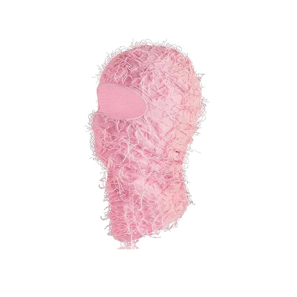 Balaclava Distressed Knitted Full Face Ski Mask for Men Outdoor Camouflage Fleece Fuzzy Balaclava Ski Balaclava Beanies Men Hat