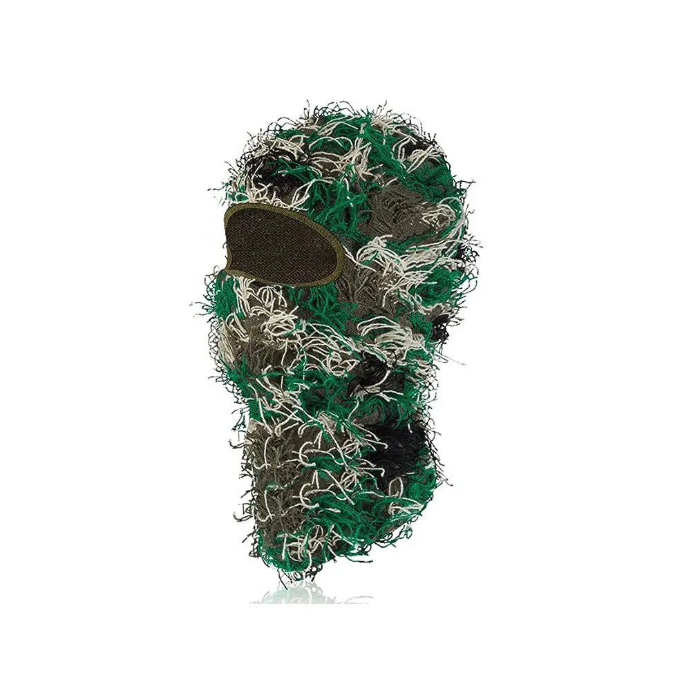 Balaclava Distressed Knitted Full Face Ski Mask for Men Outdoor Camouflage Fleece Fuzzy Balaclava Ski Balaclava Beanies Men Hat
