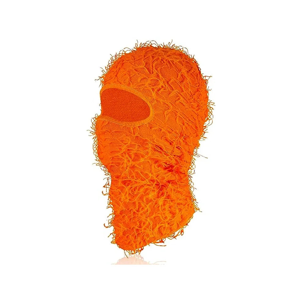 Balaclava Distressed Knitted Full Face Ski Mask for Men Outdoor Camouflage Fleece Fuzzy Balaclava Ski Balaclava Beanies Men Hat