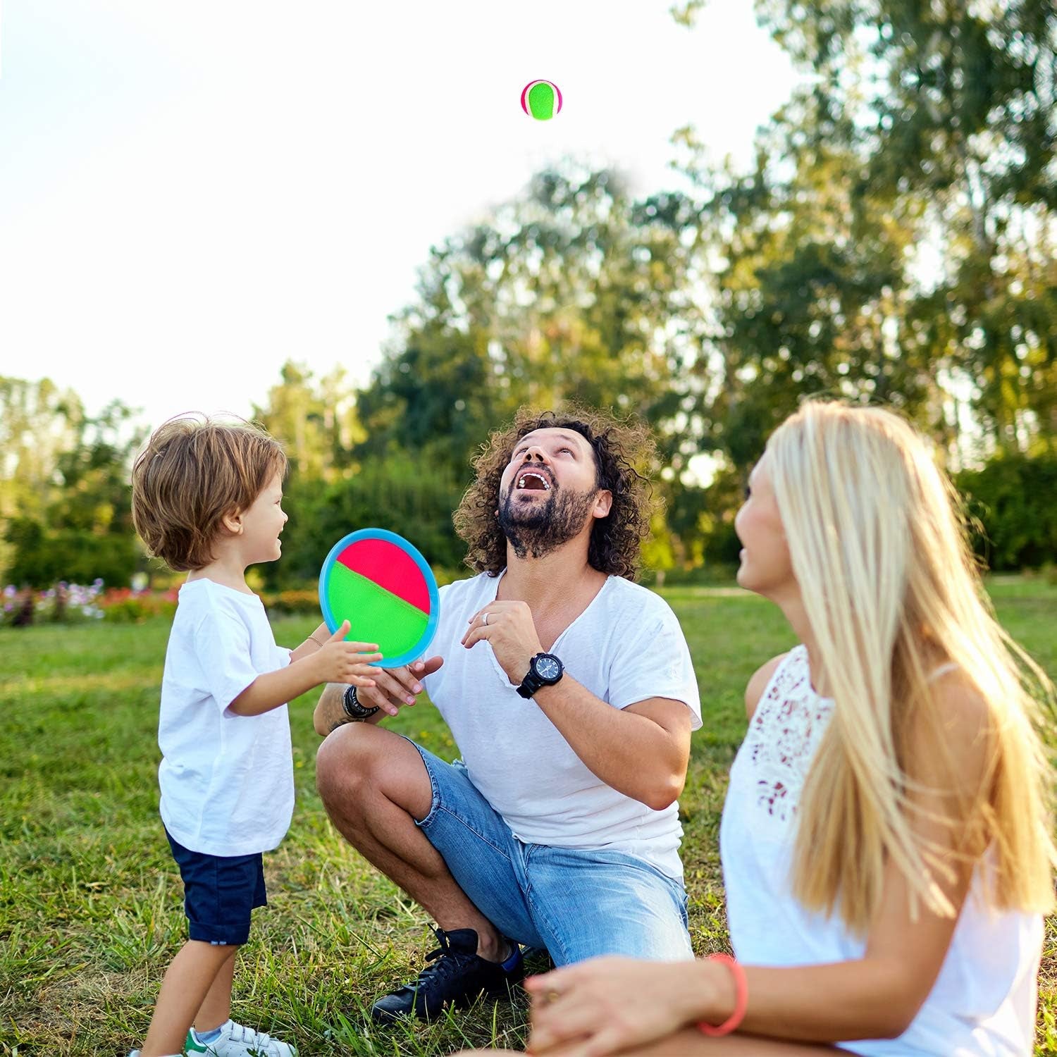 Toss and Catch Ball Set Kids Toys Outdoor Beach Pool Toys Ball Catch Sets Classic Outdoor Beach Games Yard Games for 3 4 5 6 7 8 Year Old Boys Girls Gifts Sports Easter Basket Stuffers