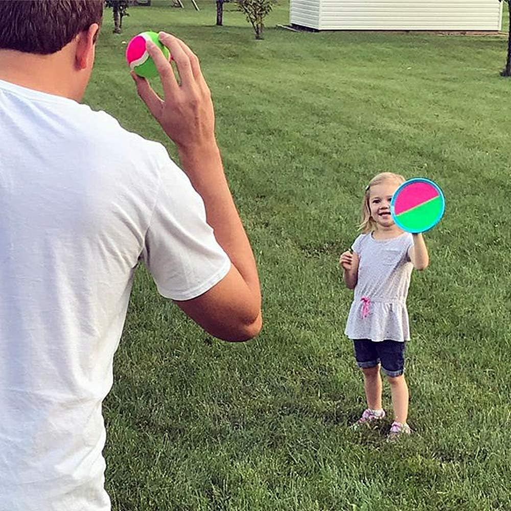 Toss and Catch Ball Set Kids Toys Outdoor Beach Pool Toys Ball Catch Sets Classic Outdoor Beach Games Yard Games for 3 4 5 6 7 8 Year Old Boys Girls Gifts Sports Easter Basket Stuffers