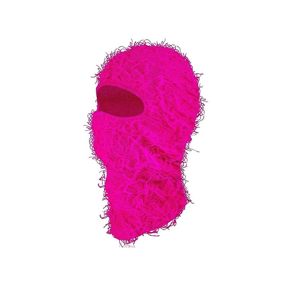 Balaclava Distressed Knitted Full Face Ski Mask for Men Outdoor Camouflage Fleece Fuzzy Balaclava Ski Balaclava Beanies Men Hat