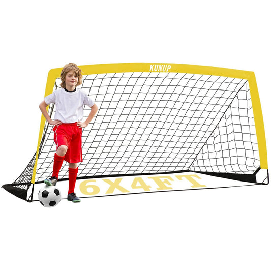 Kunup Kid Soccer Goal for Backyard 6X4Ft Large Portable Soccer Net for Backya...