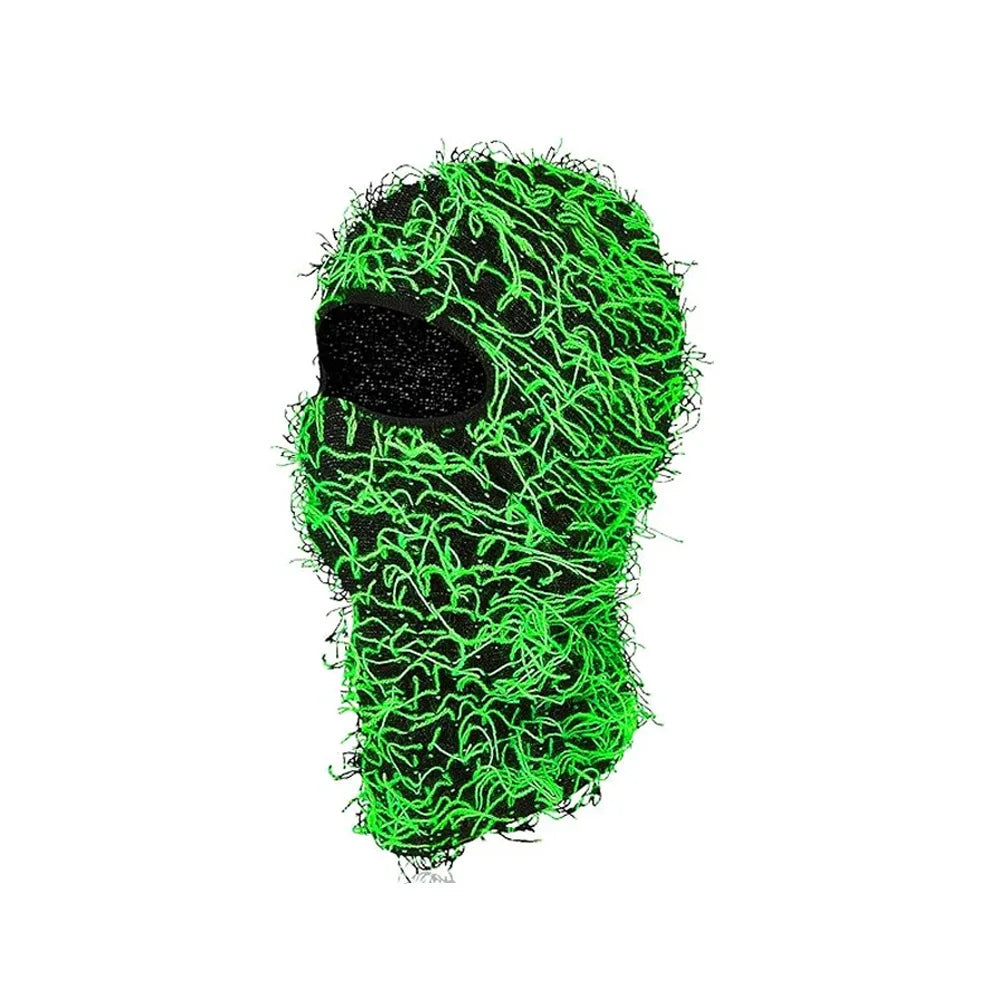 Balaclava Distressed Knitted Full Face Ski Mask for Men Outdoor Camouflage Fleece Fuzzy Balaclava Ski Balaclava Beanies Men Hat